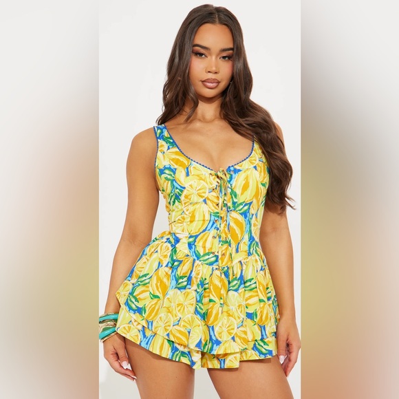 Sale!!! Vibrant Lemon Romper - Picture 2 of 6